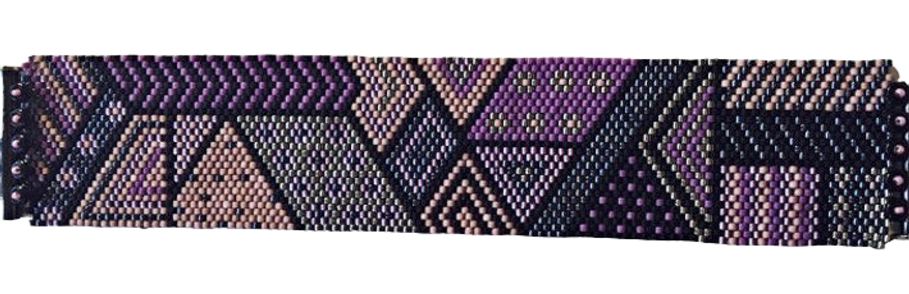 Sue Arrighi's Purple Mosaic Bracelet Kit - Even Count Peyote Stitch  (Pattern now included!) - Jill Wiseman Designs
